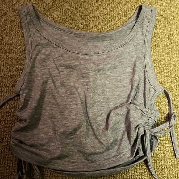 Gray Ruched Tank Top - Picture 2 of 6